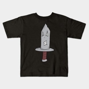 Knife Cartoon Style “Knifey MC Kniferson” Kids T-Shirt